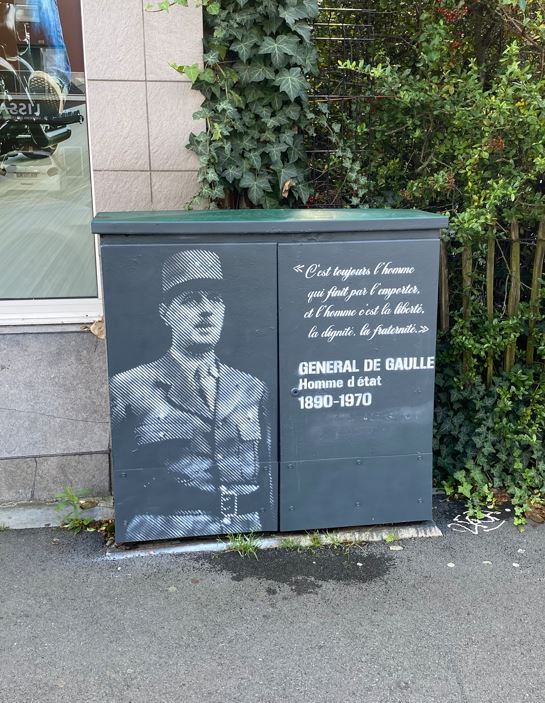 Pochoir de MOS'ART représentant le Général de Gaulle