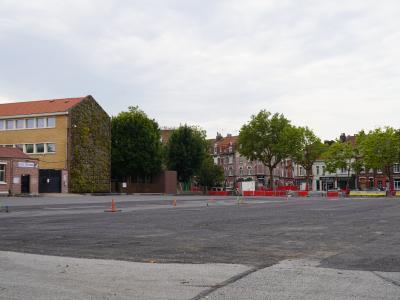 La place après la déconstruction de la halle © Ville de La Madeleine