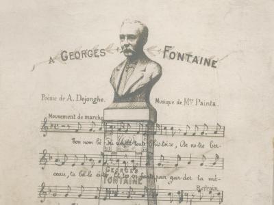 Poésie et partition conçues pour l'inauguration du buste Fontaine (1912) © Archives municipales de La Madeleine, Fonds Christian Janssens